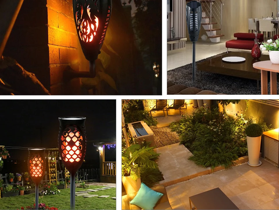 EeeToo Outdoor Garden Lighting Solar Energy Yard Decorative IP65 Waterproof 99LEDs Lawn Lamp Flickering Flame Solar Torch Light (12)