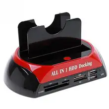 IDE SATA HDD док-станция для HDD док-все в одном card reader USB HUB USB2.0 до 3,5 "2,5"