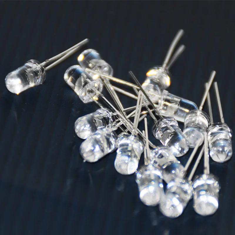 

100pcs 5mm LED Diode Flash White RED Blue Green Yellow Pink RGB Flashing Blinking 2Pins Clear Light Emitting Diodes Lampada Diod