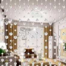 10 метров стеклянные хрустальные бусины занавеска для окна или двери занавес пассаж свадебный фон