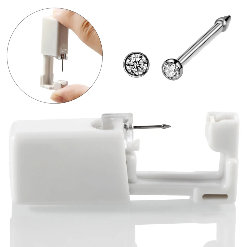 

1 Units 20G Disposable Safe Sterile Piercing Unit For Nose Studs Piercing Gun Piercer Tool Machine Kit Stud Earring Body Jewelry