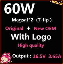 

New magsaf* 2 60W - 16.5V 3.65A - With T tip , Laptop power adapter charger for apple Macbook pro 13" A1435 A1465 A1425 A1502