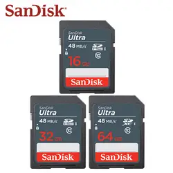 Sandisk высокое качество оригинальный 16 ГБ Камера карты памяти 32 ГБ 48 МБ/с. высокое Скорость C10 флэш-карты 64 ГБ SD карты для Камера Прохладный