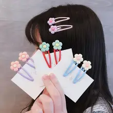 5 пар милые цветочные заколки для волос цветные заколки для волос аксессуары для волос ползунки для девочек(1 пара для каждого цвета