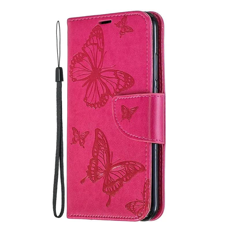 

For Huawei P20 Lite Case Cover Embossed Butterfly Filp Stand PU Leather Wallet With Card Slot Design For Huawei NOVA 3E