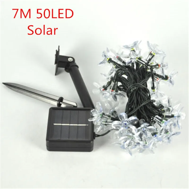 Solar led vacaciones guirnaldas luces 7 m 50led cereza colgante bouquet de la boda jardín decoración Lámparas luces Solare Solar led vacaciones guirnaldas luces 7 m 50led cereza colgante bouquet de la boda jardín decoración Lámparas luces Solare