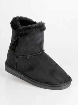 

Low boots with fur inside-Black