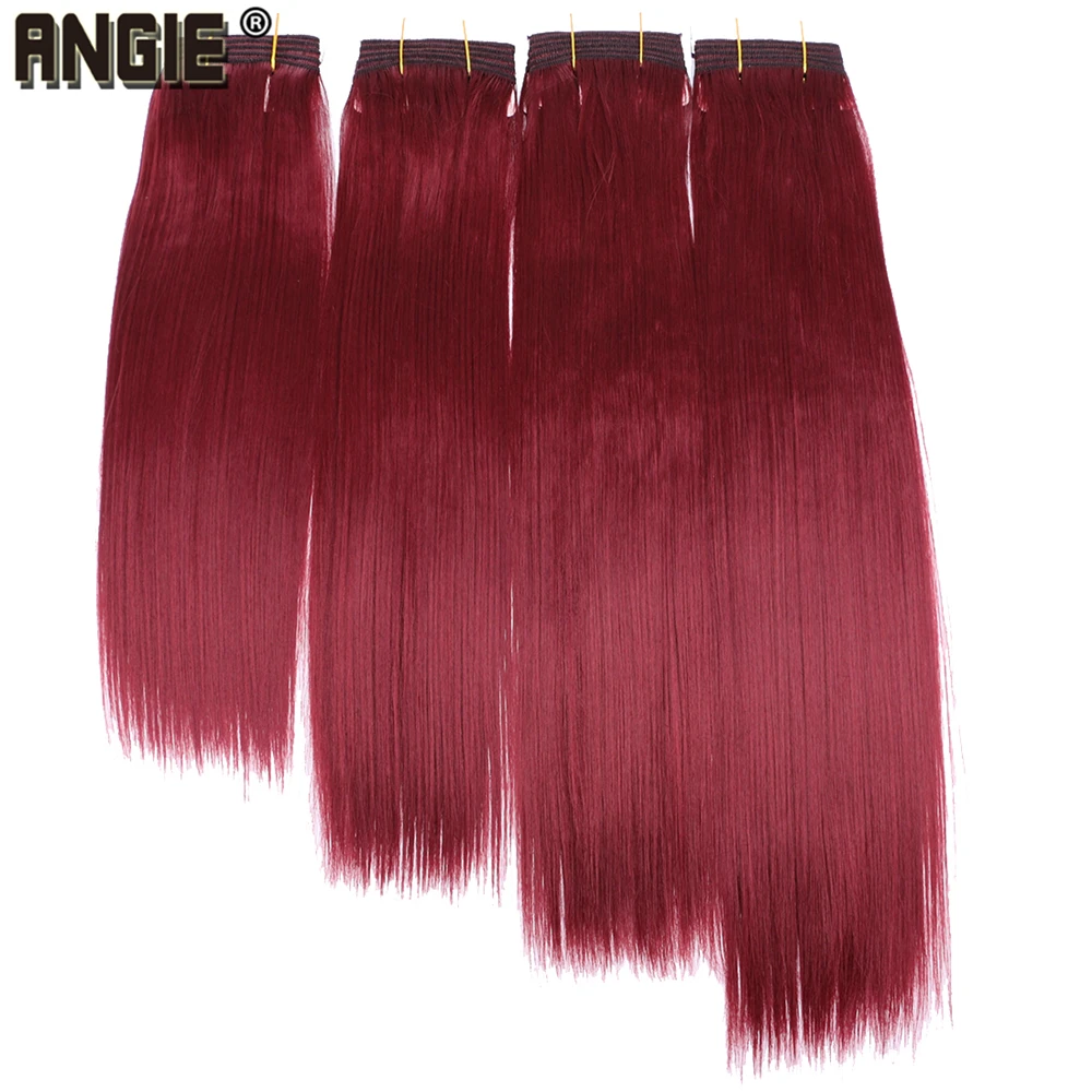 Angie Burgundy Synthetic Hair Weave 100 Gram/pcs 8-20 inch Short Straight bundle Hair Extensions dreadlocks hair Weaving