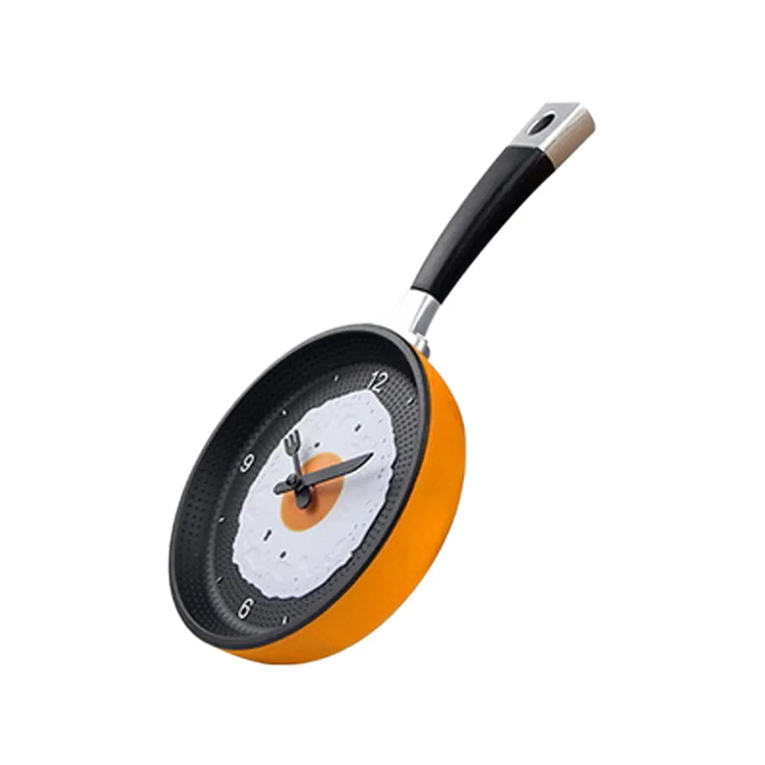 cheap Lovely Design Fried Pan Clock Plastic Kitchen Wall Clock for Home Decoration Quartz Time Clocks Horloge Murale