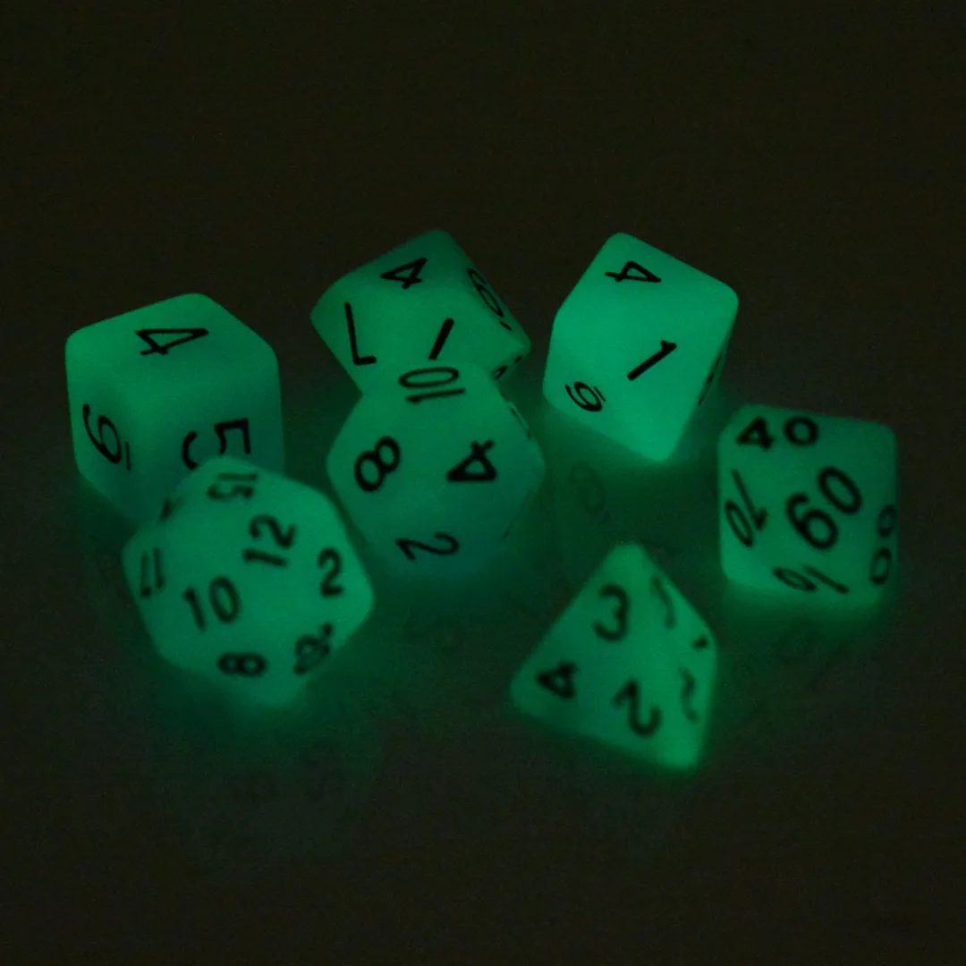 7Pcs Night Light Dice TRPG Game Dungeons & Dragons Dice Luminous D4 D20