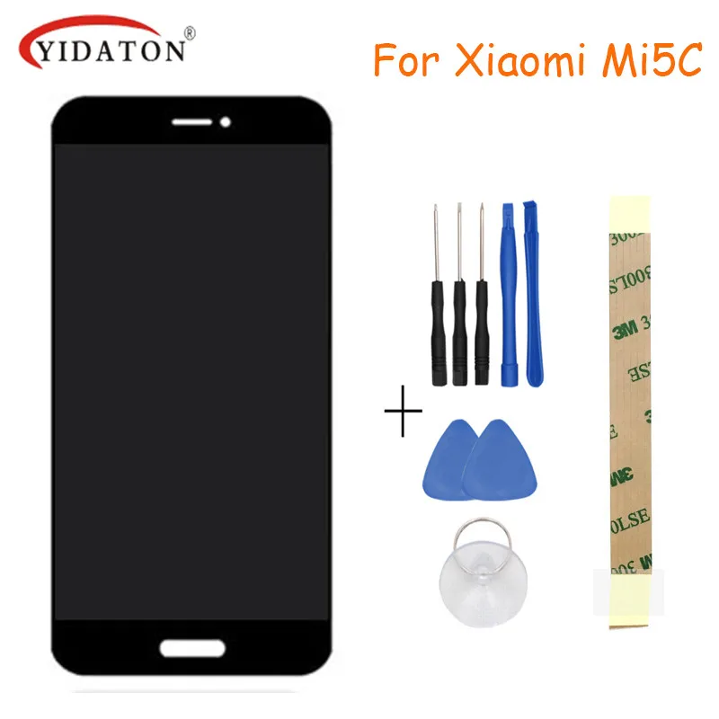 

Smartphone New Tested LCD screen display + touch digitizer For xiaomi 5C mi5C m5C white or black free shipping
