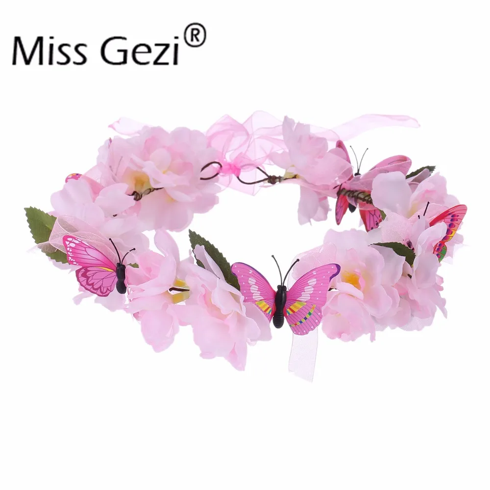 Buy Handmade Fabric Flower Crowns Peach Blossom Tiaras