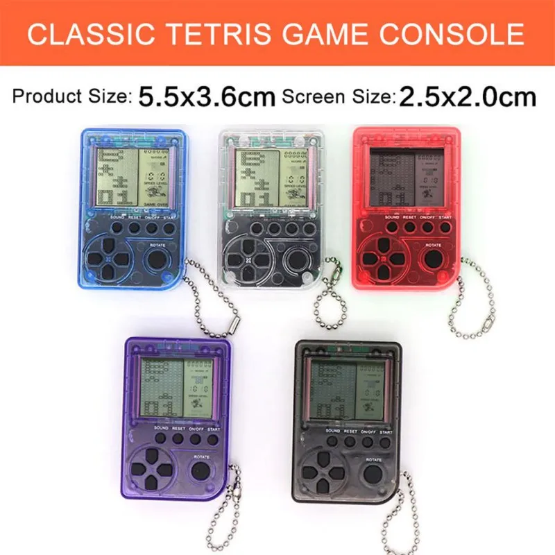 

Mini Classic Game Machine Handheld Retro Nostalgic Mini Game Console With Keychain Tetris Video Game