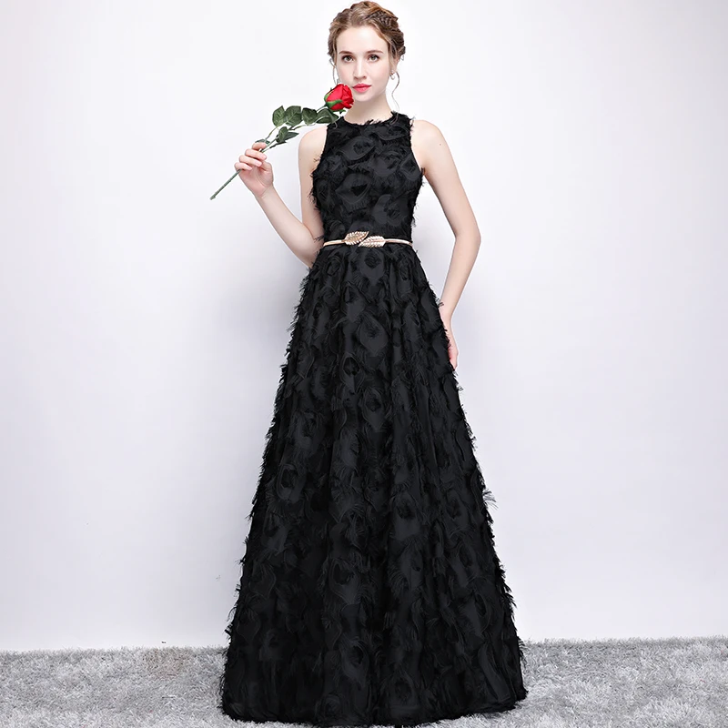 simple black formal dress