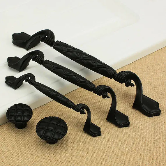 3,75 ''5'' 6,3 ''уникальные черные ручки для выдвижных ящиков Ручки ручки для комода ручки для кухонного шкафа ручки для мебели