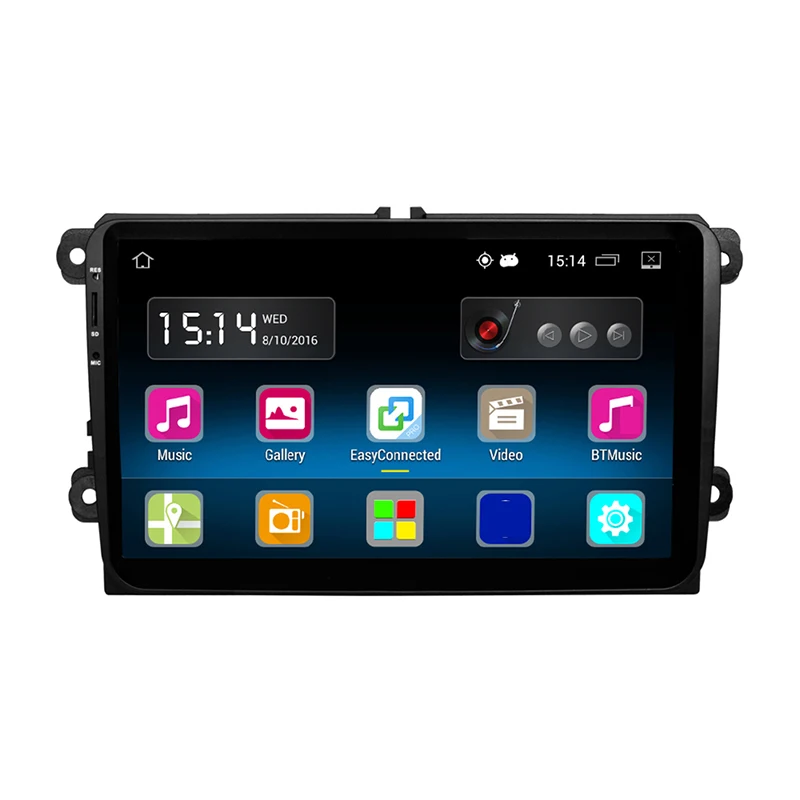 Best RM-VWTY90 9 inch Android 5.1 Car Multimedia Stereo Player A2DP GPS 1G DDR3 +16G NAND Memory Flash for VW Passat Golf Jetta Polo 7