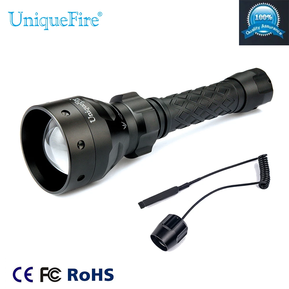 

Uniquefire XM-L2 Led Flashlight UF-1406 Zoom 5 Modes Rechargeable Aluminum Alloy Lamp Torch+Remote Pressure For Hunt