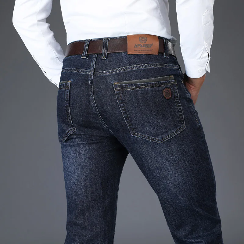 AFS ZDJP бренд 2019 новый для мужчин модные джинсы бизнес повседневное стрейч Узкие классические мотобрюки джинсовые штаны Мужской 101