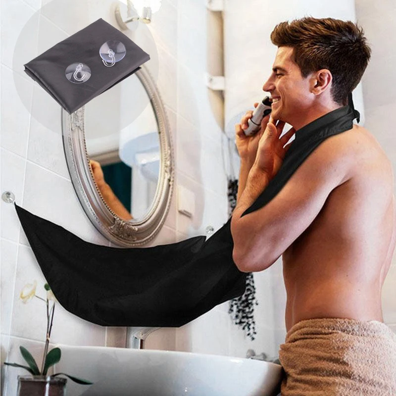 Высококачественный Мужской фартук для ванной комнаты черный передник для бороды передник для бритья для мужчины водонепроницаемый цветочный Бытовая тряпка для уборки защита