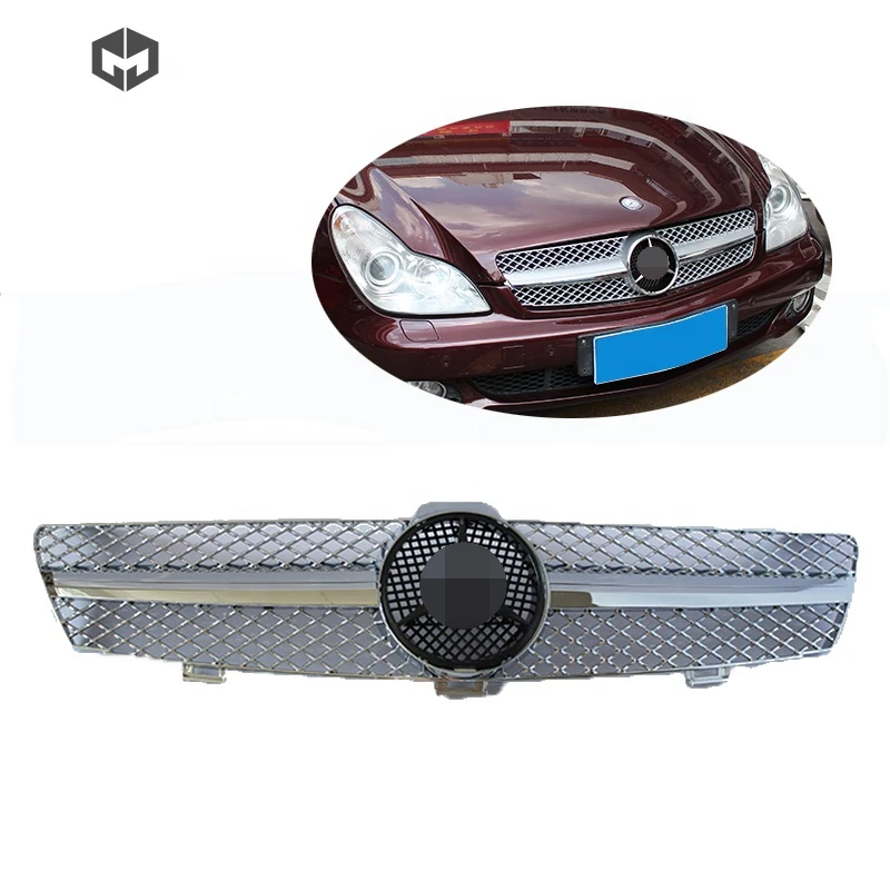 

High Quality factory outlet ABS Silver Front Center Grille Intake Grid Grill For CLS W219 Amg