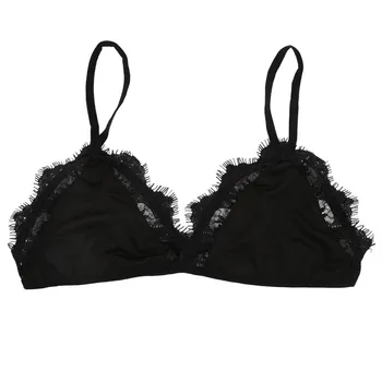 

Women 2018 New Sexy Floral Sheer Lace Triangle Bralette Sexy Bra Crop Top Bustier Unpadded Mesh Lined