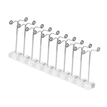 10 PCs Crystal Pedestal Metal Earring Stand Holder Jewelry Display