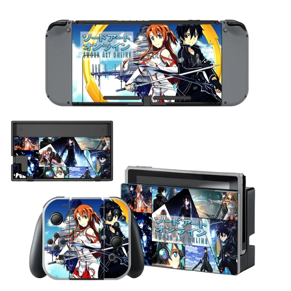 Sword Art Online SAO наклейка на кожу для консоли Nintendo Switch и контроллера NS защитный чехол