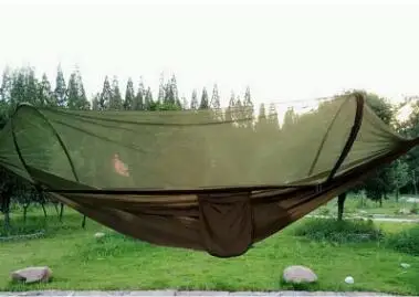Outdoor mosquito net automatic quick-opening single-double ultra-light parachute cloth hammock anti-rollover indoor swing Outdoor mosquito net automatic quick-opening single-double ultra-light parachute cloth hammock anti-rollover indoor swing
