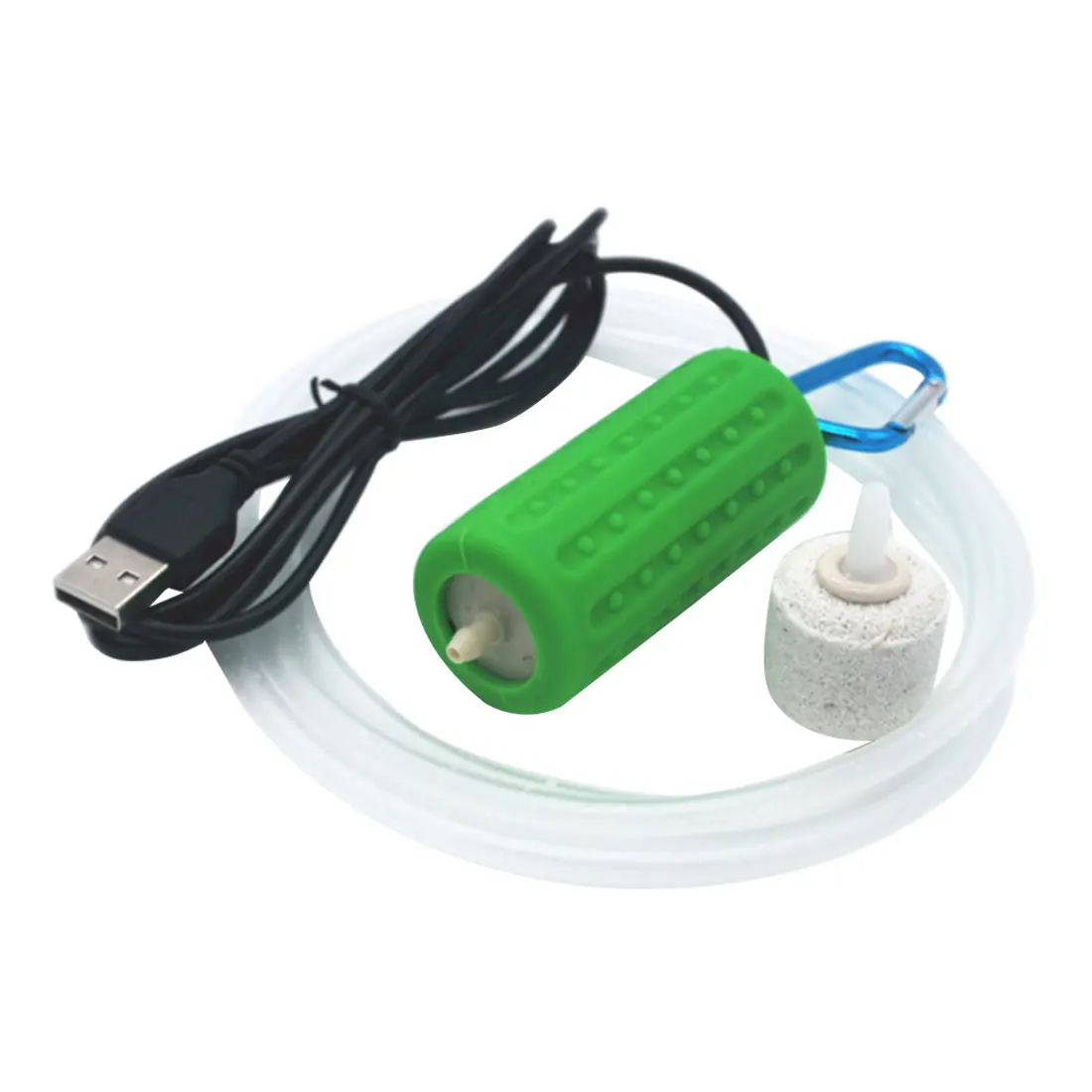 Green Миниатюрный аквариум с USB Fish Tank кислорода воздушный насос Mute экономии энергии поставки Aquatic Террариум аксессуары для аквариумов - Цвет: Green
