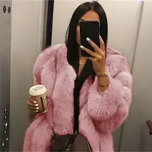 women fur fox coats winter gray 5XL pink fur coat fox Warm Plush Teddy Coat Brand Fur Jacket Female Thicken Faux Fur Outwear faux fur fox applique sweatshirt