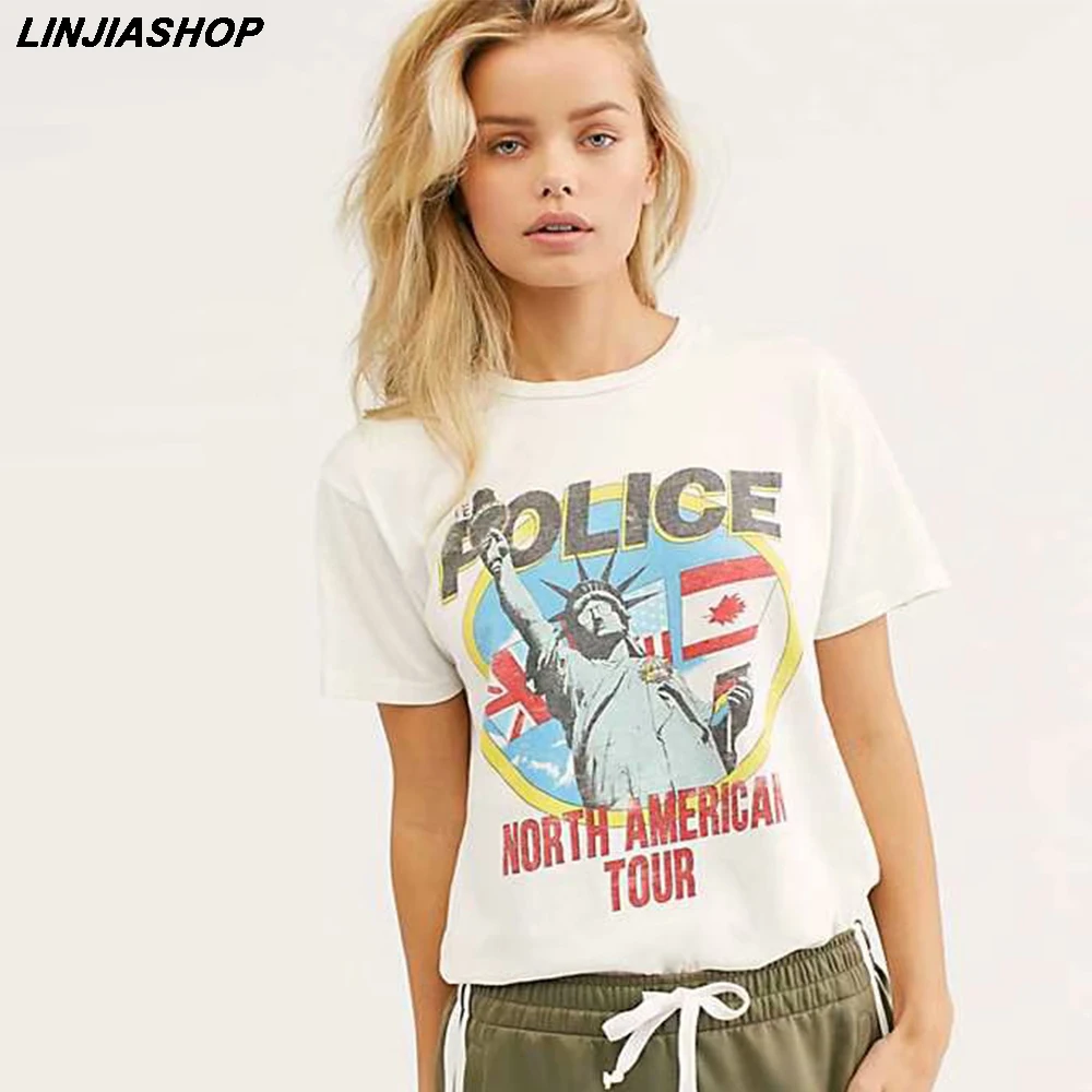 

Casual Cartoon White T-Shirt Women O Neck Short Sleeve Summer Tops Bloggers Designer Style Flattering New Arrivals 2019