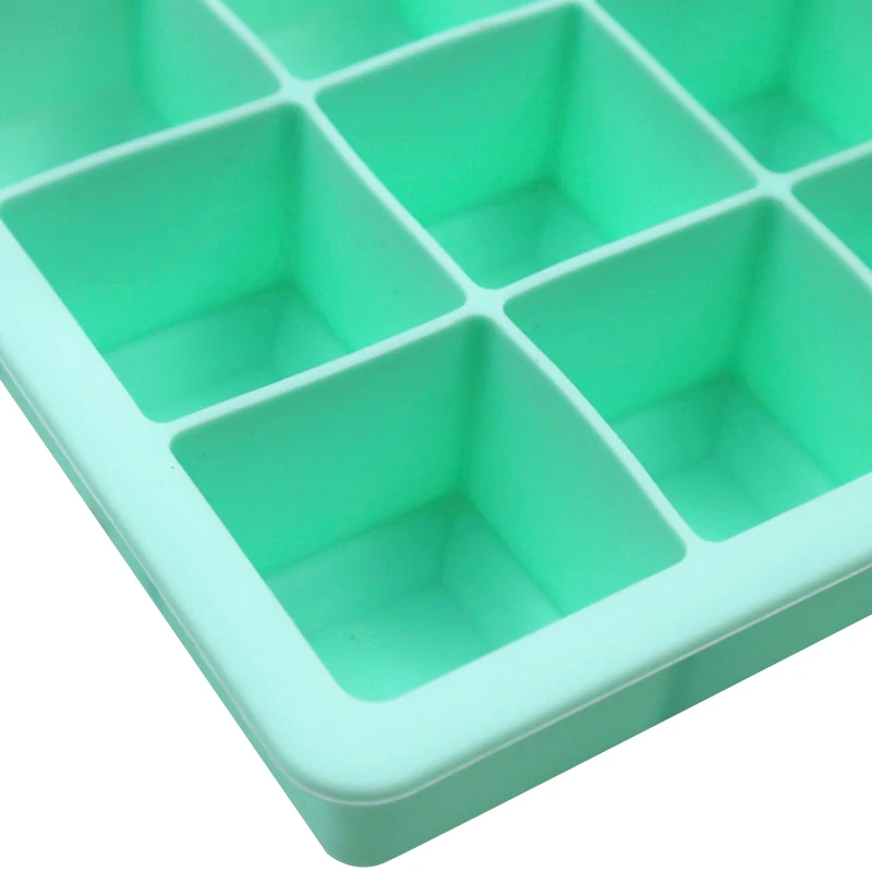 15 решеток пищевой силикон DIY Форма для льда квадратная форма лоток для мороженого фруктовая форма для льда контейнер для льда 3 цвета