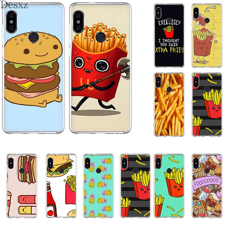 Чехол для телефона Fries Burger Pizza Обложка Redmi Note 3 4 4X5 Pro 5A A Prime | Мобильные телефоны и