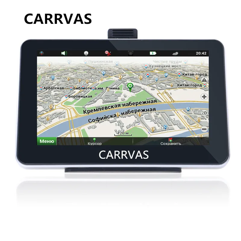 CARRVAS 5 дюймов Автомобильный gps навигатор с 800Mhz процессор 128 М Оперативная память