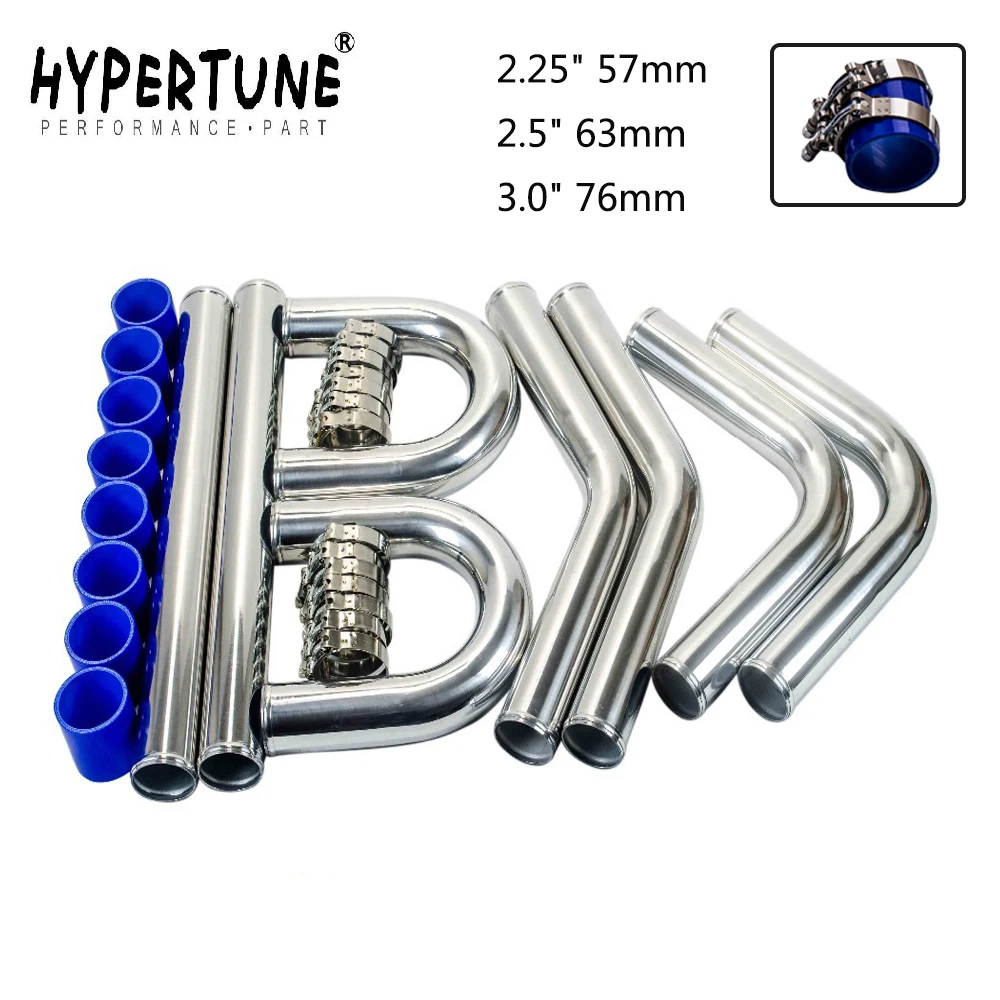 2.25 TURBO INTERCOOLER PIPE PIPING DIY KIT 57MM SILICONE BLUE