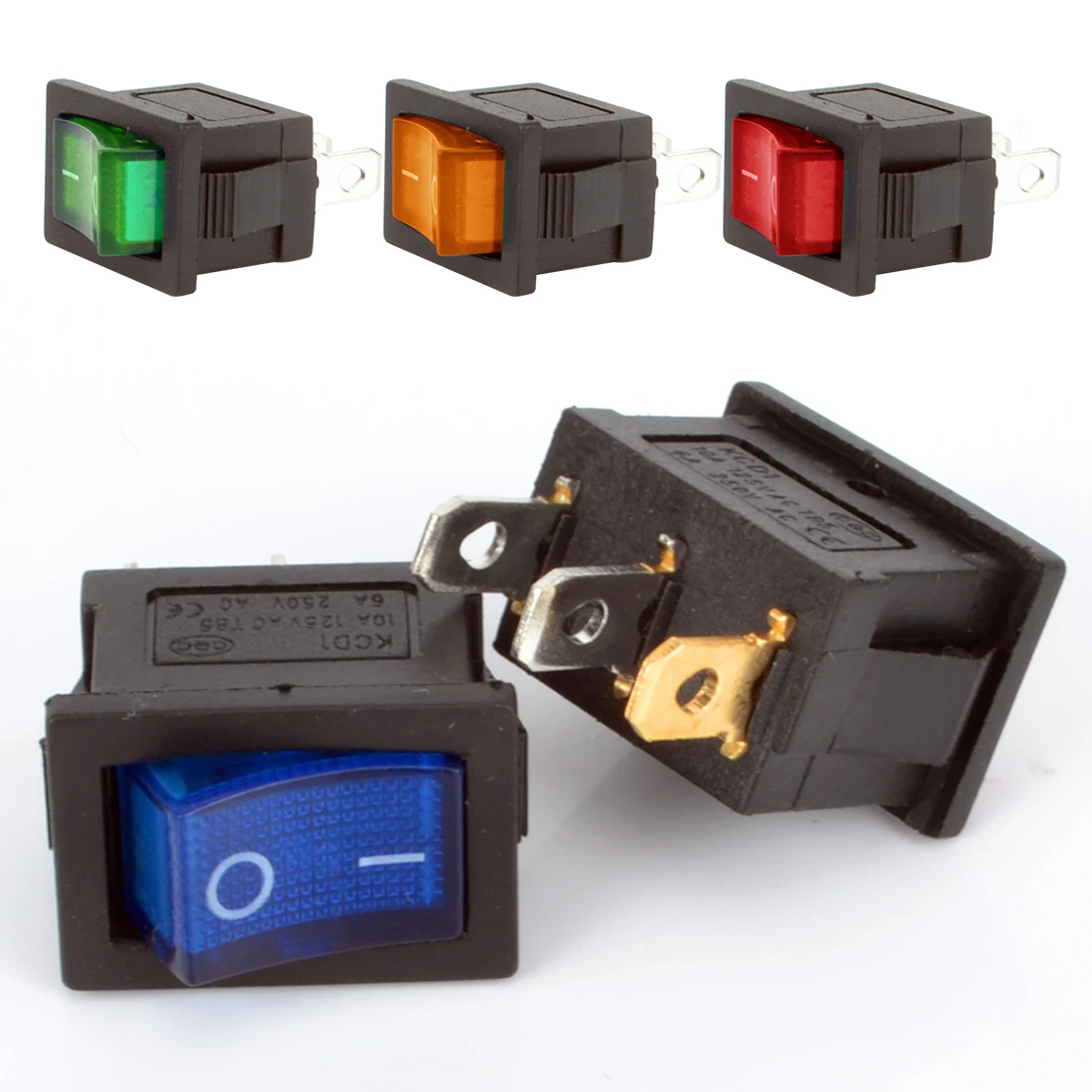 

3A 250V 3Pin Snap-in On/Off Rocker Switch 5pcs Push Button Switch