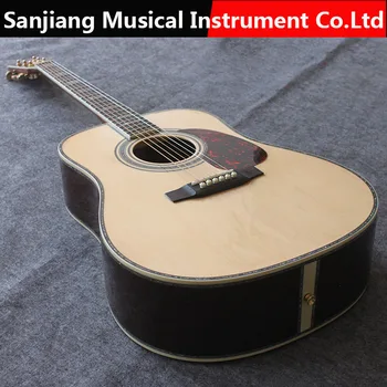 

In stock ! Acoustic guitar with spruce solid real abalone mosaic and binding Free shipping 41 inch