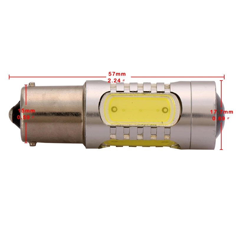 2X1156 BA15S P21W S25 белая желтая 11 Вт светодиодная лампочка с проектором Автомобильная