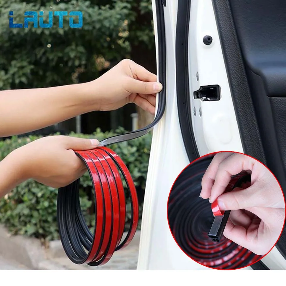 

LAUTO 5/16/25m Auto Rubber Seals Strips L Shape Car Door Seal Strips Sticker Soundproof Weatherstrip Hood Trunk Edge Stickers