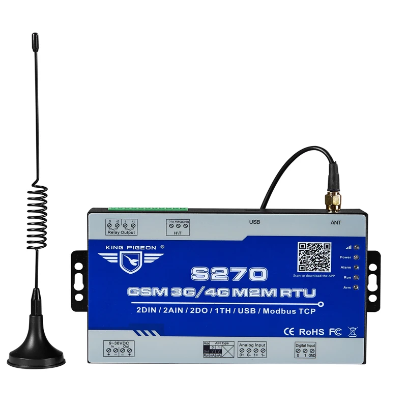 3g 4G LTE промышленный RTU GPRS RTU Modbus шлюз интегрированная облачная платформа поддерживает Modbus RTU по TCP с PT100 S270