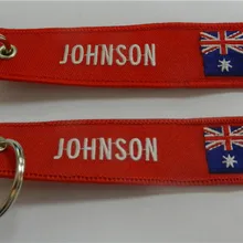 Джонсон Австралия флаг ткань вышивка брелок