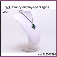 Черный/белый ожерелье из искусственной кожи с цепочкой, ювелирный дисплей, торс, бюст с выпуклостью в форме шеи, стойка-кейс#29X21 cm A10-1