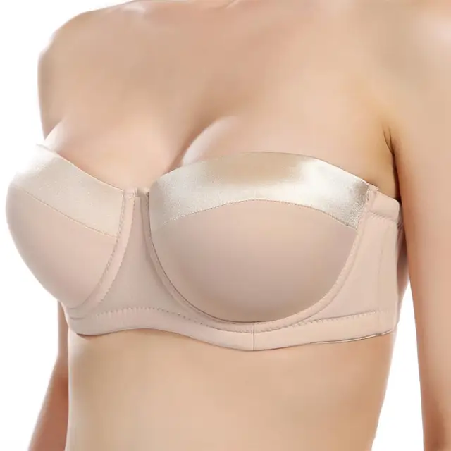 Women Strapless Bra Plus size 32 46 B/C/D/DD/E/F/G Half Cup Multiway Balcontette Bra with Straps