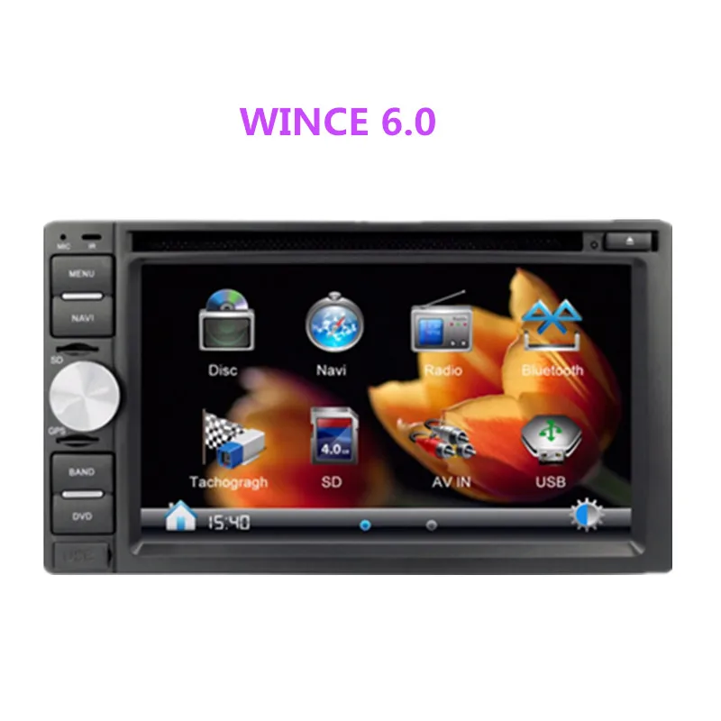 2 Din Car Radio 6.2" Universal Cars Stereo Radio DVD GPS Navi Player