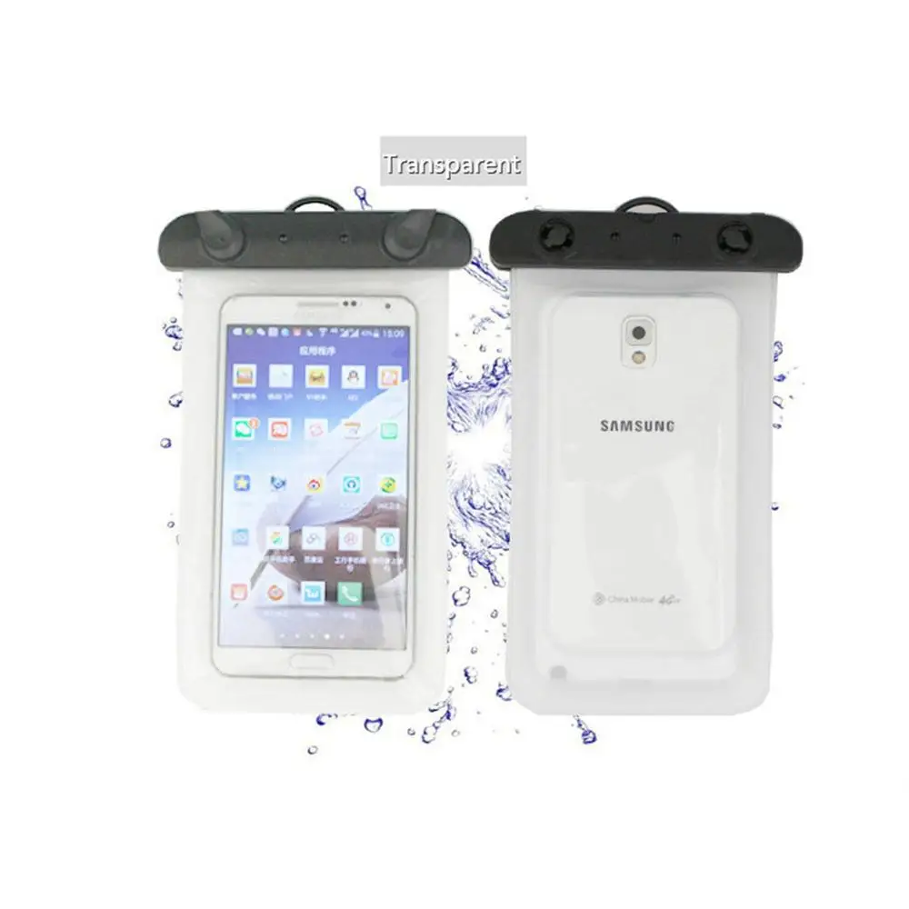 Водонепроницаемый чехол для подводного плавания, сухой Чехол для мобильного телефона - Цвет: transparent