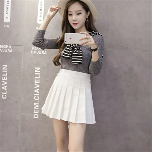 2018 high waist pleated skirts Skirts women girls A line skirt Large ...