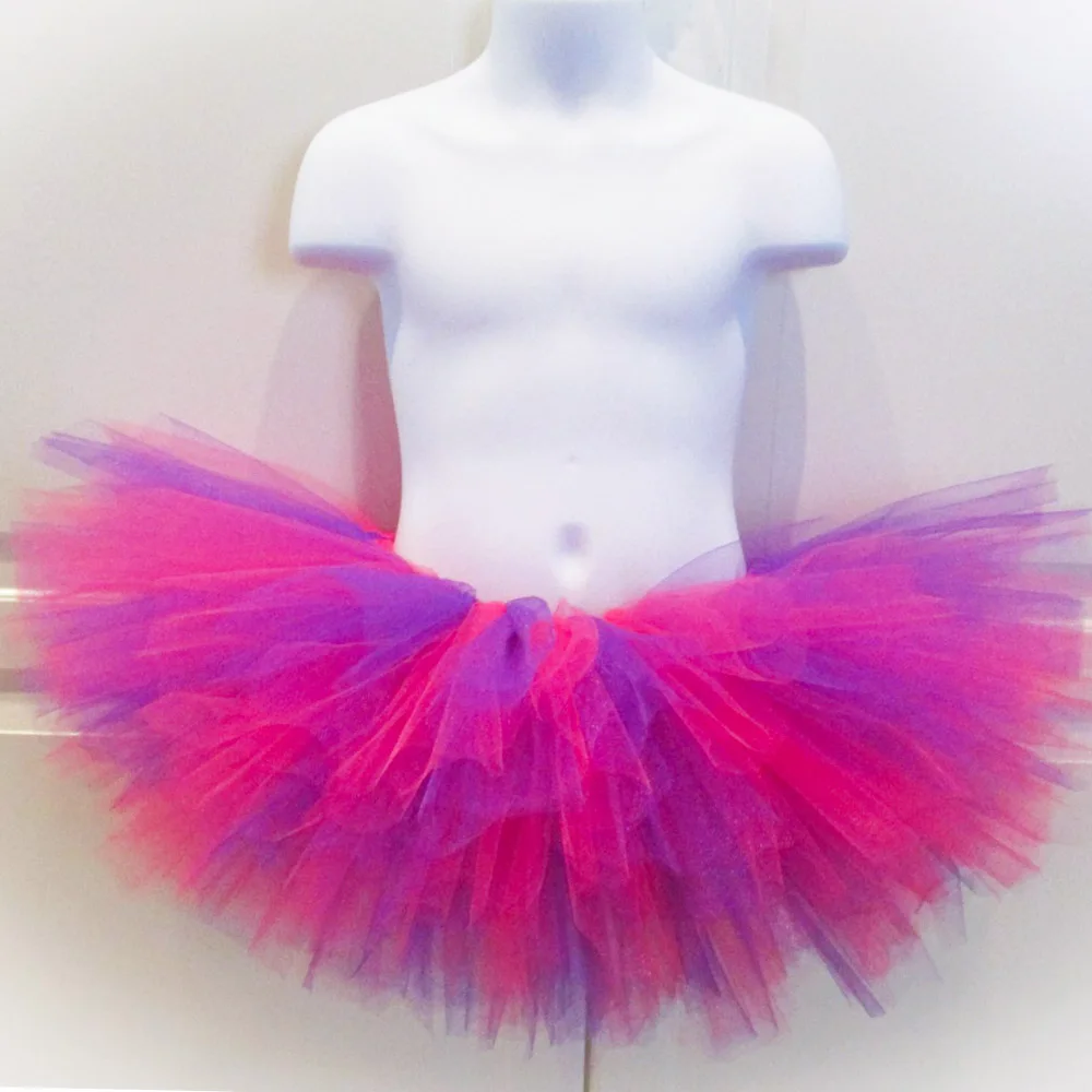 Hot Pink/Purple Girls Tutu Skirt Fluffy Children Kids Pettiskirt Tulle