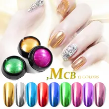 0,5 г/кор. супер блеск лак с зеркальным эффектом пудра Дизайн ногтей украшения металлический хром пыль маникюр лак для ногтей Дизайн Пигмент