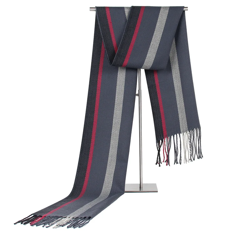 2017 Autumn Winter Men's Scarves Male Striped Shawls Warm British Style