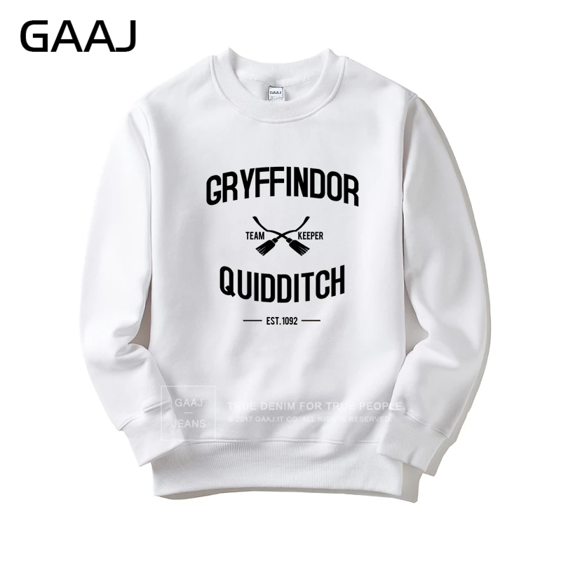 "Gryffindor Quidditch Team" Мужская и Женская толстовка с принтом популярная новая брендовая одежда с капюшоном для катания на коньках высокое качество толстовка#372R8 - Цвет: White
